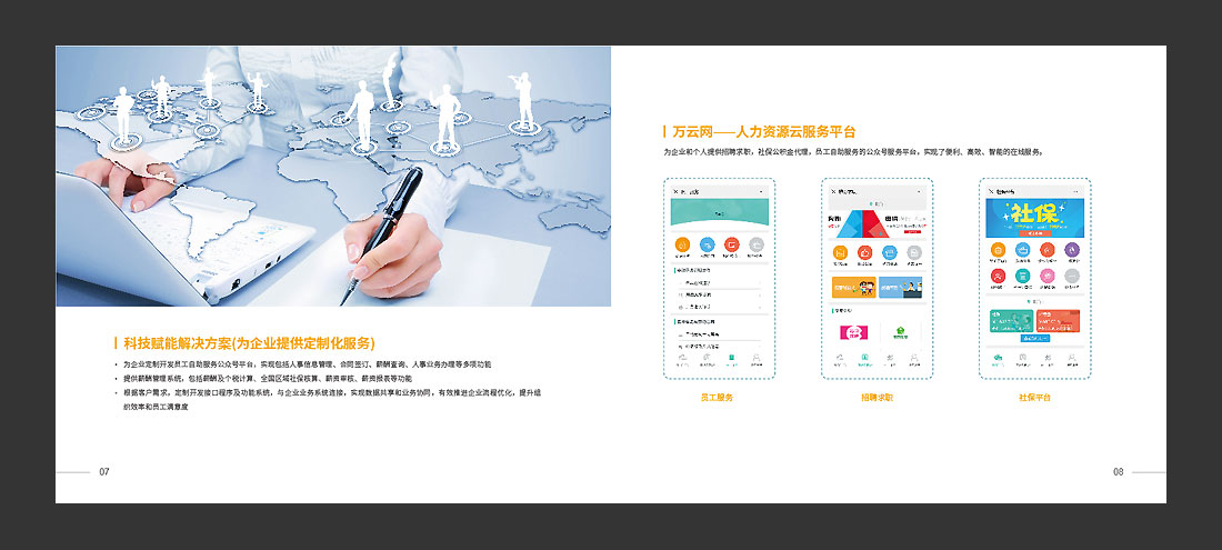 北京萬(wàn)古人力資源公司宣傳冊(cè)，精裝畫(huà)冊(cè)設(shè)計(jì)-6